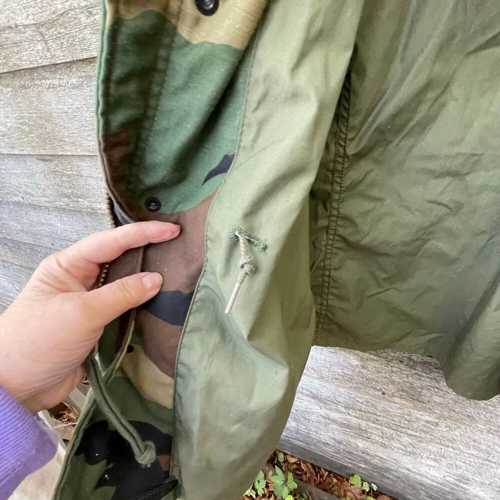 Camo Military lined jacket. Men’s size S .
